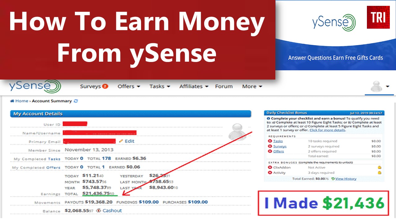 How To Earn Money From ySense